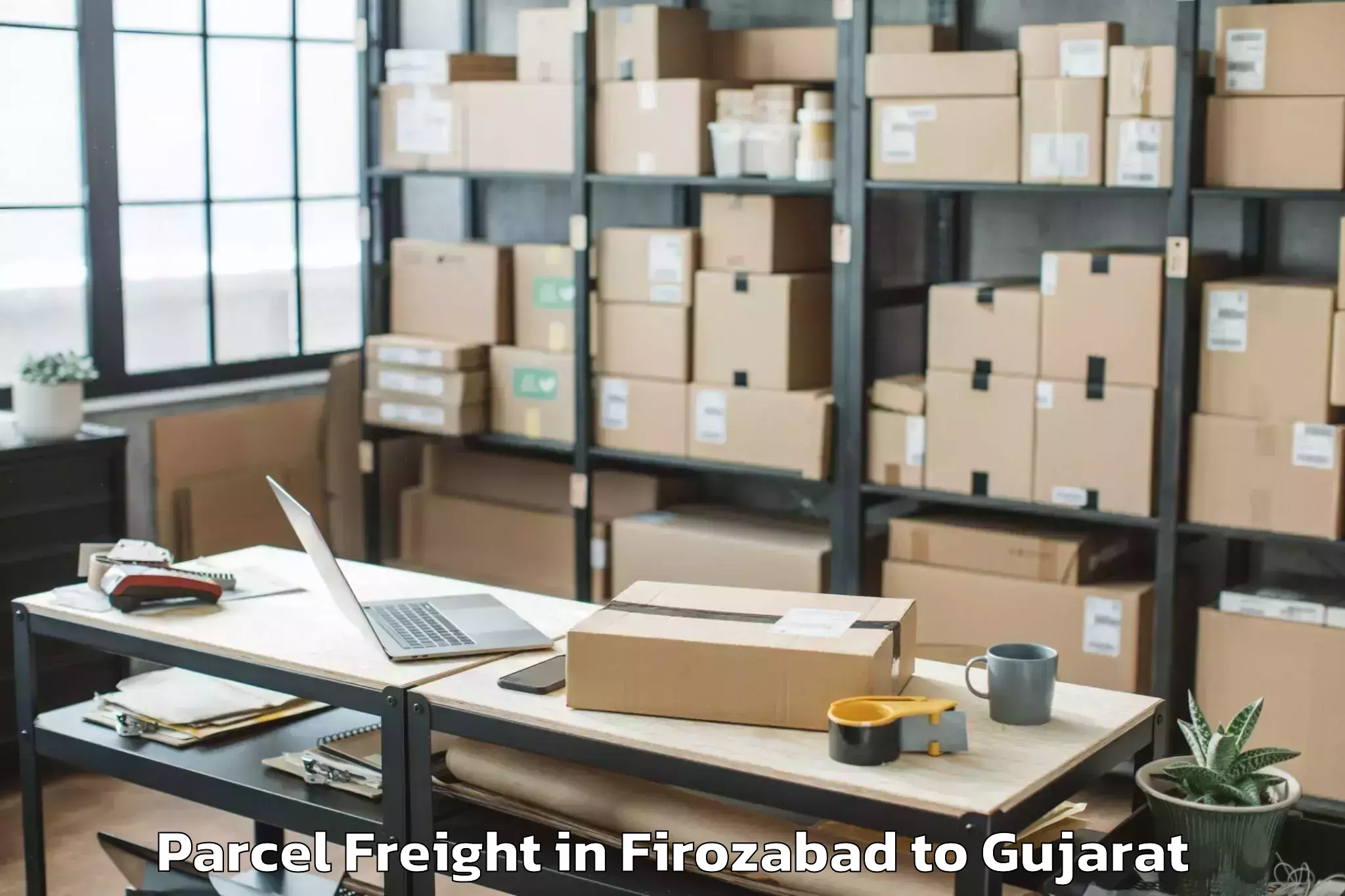 Professional Firozabad to Netrang Parcel Freight